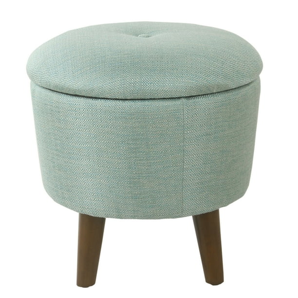 HomePop Round Upholstered Storage Ottoman Grey Medallion HomePop Round Upholstered Storage Ottoman Grey Medallion